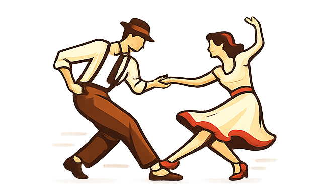 Swing dancers
